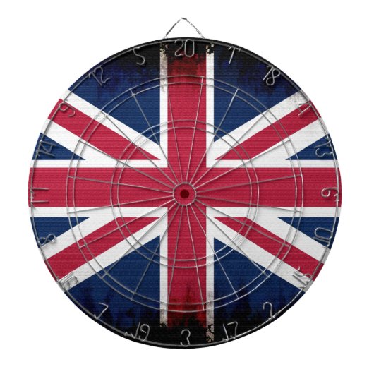 Brits Unievlag Jack Patriotic Design Dartbord (Voorkant)