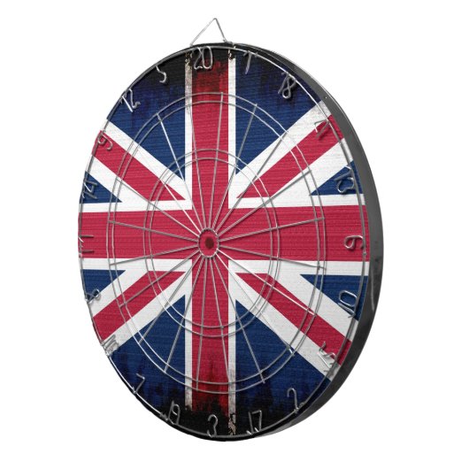 Brits Unievlag Jack Patriotic Design Dartbord (Voorkant Rechts)