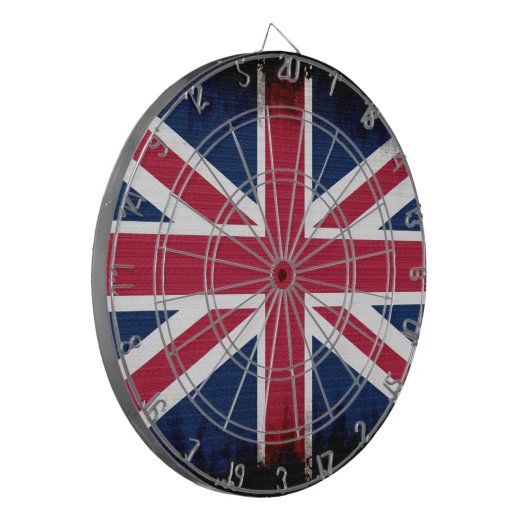 Brits Unievlag Jack Patriotic Design Dartbord (Voorkant Links)