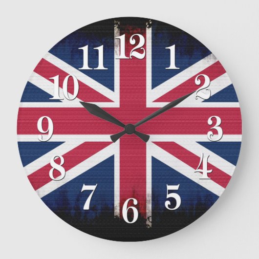 Brits Unievlag Jack Patriotic Design Grote Klok (Voorkant)
