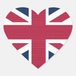 Brits Unievlag Jack Patriotic Design Hart Sticker