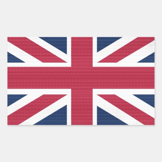 Brits Unievlag Jack Patriotic Design Rechthoekige Sticker (Voorkant)