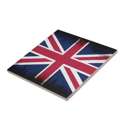 Brits Unievlag Jack Patriotic Design Tegeltje (Zijkant)