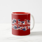 Brits Unievlag Jack Patriotic Design Tweekleurige Koffiemok (Voorkant rechts)