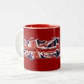 Brits Unievlag Jack Patriotic Design Tweekleurige Koffiemok (Voorkant links)