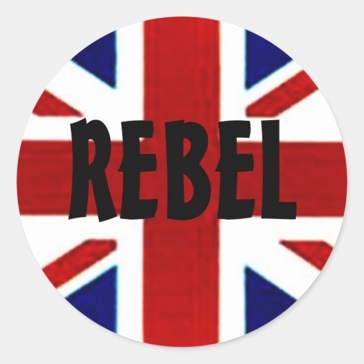 Brits/Union Jack REBEL Sticker (Voorkant)