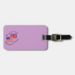 Brits van geboorte, Amerikaan door keuze Zwarte te Bagagelabel