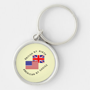 Brits van geboorte, Amerikaan door keuze Zwarte te Sleutelhanger