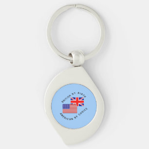 Brits van geboorte, Amerikaan door keuze Zwarte te Sleutelhanger