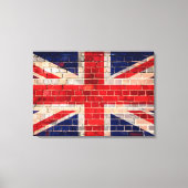 Brits vlag op een muur canvas afdruk (Voorkant)