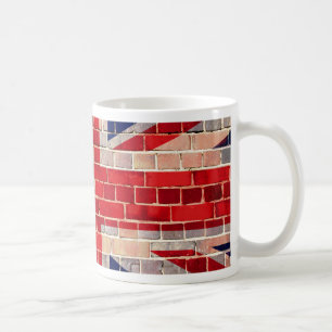 Brits vlag op een muur koffiemok
