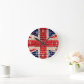 Brits vlag op een muur ronde klok (Huis)