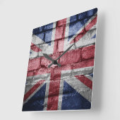Brits vlag vierkante klok (Hoek)