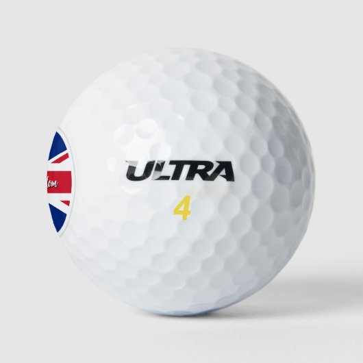 Brits vlaggen- en zeefschip golfballen (Logo)