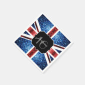 Brits vlaggen rode blauwe sparkles glitters Sweet  Servet (Hoek)