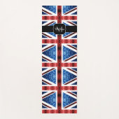 Brits vlaggen rode blauwe sparren glitterpatroon M Yogamat (Voorkant)