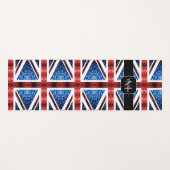 Brits vlaggen rode blauwe sparren glitterpatroon M Yogamat (Voorkant (horizontaal))
