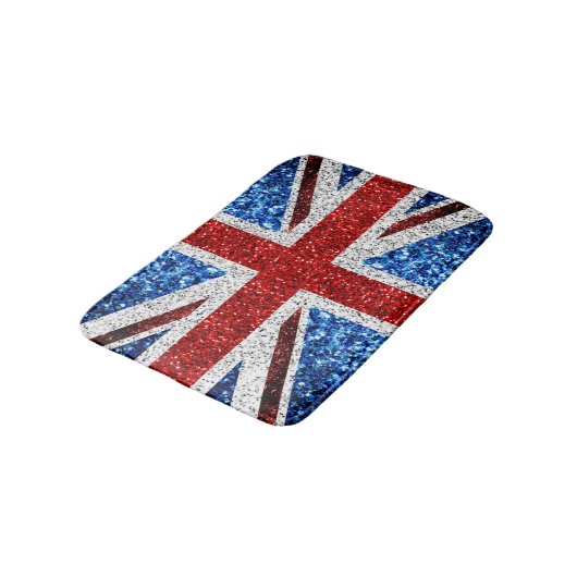 Brits vlaggen rode blauwe witte muggen badmat (Gekanteld)