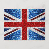 Brits vlaggen rode blauwe witte muggen briefkaart (Voorkant)