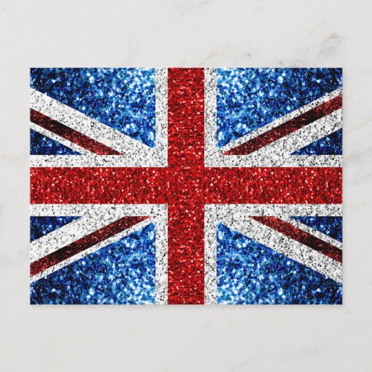 Brits vlaggen rode blauwe witte muggen briefkaart (Voorkant)