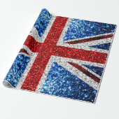 Brits vlaggen rode blauwe witte muggen cadeaupapier (Uitgerold)