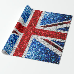 Brits vlaggen rode blauwe witte muggen cadeaupapier