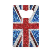 Brits vlaggen rode blauwe witte muggen creditkaart flessenopener (Achterkant)