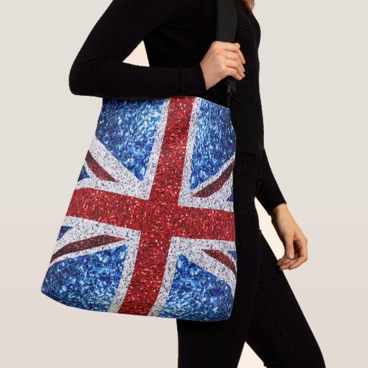 Brits vlaggen rode blauwe witte muggen crossbody tas (Dichtbij)