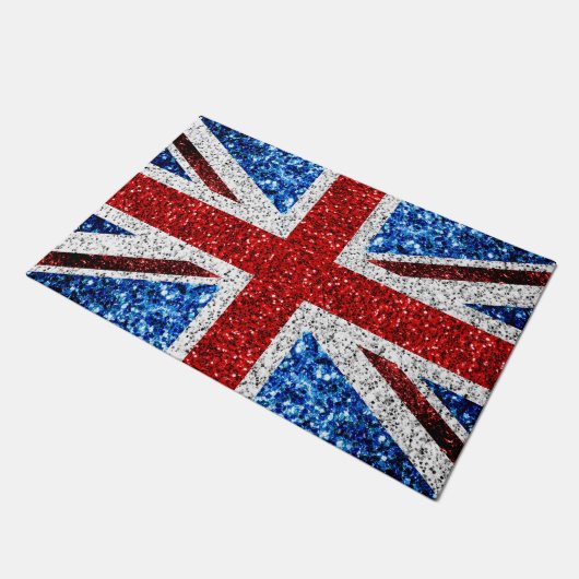 Brits vlaggen rode blauwe witte muggen deurmat (Schuin)