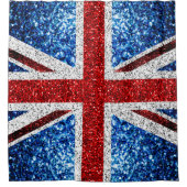 Brits vlaggen rode blauwe witte muggen douchegordijn (Voorkant)