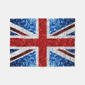 Brits vlaggen rode blauwe witte muggen fleece deken (Voorkant (Horizontaal))