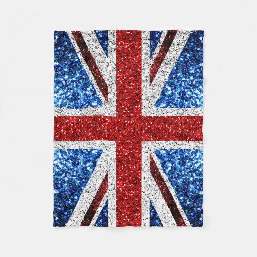Brits vlaggen rode blauwe witte muggen fleece deken (Voorkant)