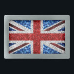 Brits vlaggen rode blauwe witte muggen gesp<br><div class="desc">Brits vlaggen rode blauwe witte sparkles glitters Sparkly UK United Kingdom flag in red,  white and blue faux sparkles glitters. We gebruiken foto's van sparken en geen echte glitters. glitter,  sparkles,  sparkly,  britse vlag,  verenigd koninkrijk,  britse vlag,  britse vlag,  vlag,  faux,  union jack, </div>