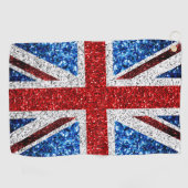 Brits vlaggen rode blauwe witte muggen golfhanddoek (Horizontaal)