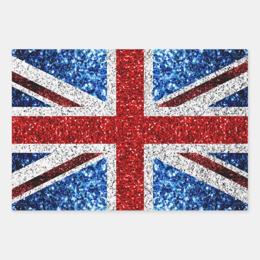 Brits vlaggen rode blauwe witte muggen inpakpapier vel (Voorkant)