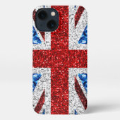 Brits vlaggen rode blauwe witte muggen iPhone hoesje (Achterkant)