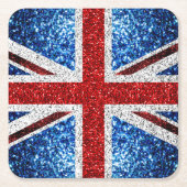 Brits vlaggen rode blauwe witte muggen kartonnen onderzetters (Voorkant)