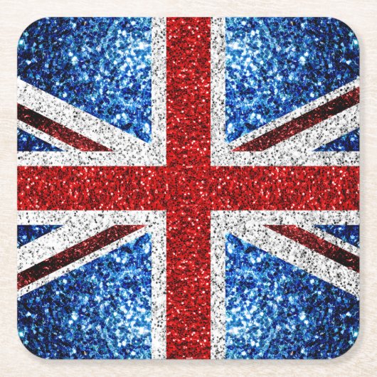 Brits vlaggen rode blauwe witte muggen kartonnen onderzetters (Voorkant)