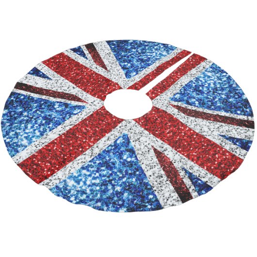 Brits vlaggen rode blauwe witte muggen kerstboom rok (Gekanteld)