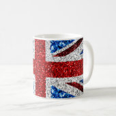 Brits vlaggen rode blauwe witte muggen koffiemok (Voorkant rechts)