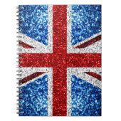 Brits vlaggen rode blauwe witte muggen notitieboek (Voorkant)
