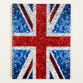 Brits vlaggen rode blauwe witte muggen planner (Voorkant)