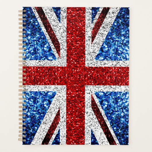Brits vlaggen rode blauwe witte muggen planner (Voorkant)