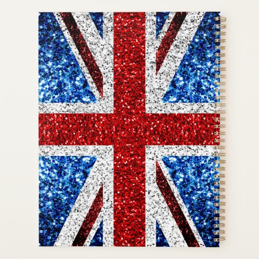 Brits vlaggen rode blauwe witte muggen planner (Achterkant)