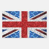 Brits vlaggen rode blauwe witte muggen rechthoekige sticker (Voorkant)