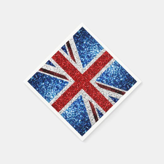 Brits vlaggen rode blauwe witte muggen servet (Hoek)