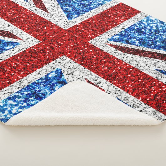 Brits vlaggen rode blauwe witte muggen sherpa deken (3/4)