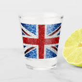 Brits vlaggen rode blauwe witte muggen shot glas (Voorkant)