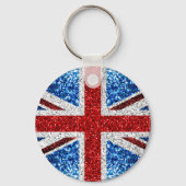 Brits vlaggen rode blauwe witte muggen sleutelhanger (Voorkant)