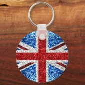 Brits vlaggen rode blauwe witte muggen sleutelhanger (Voorkant)